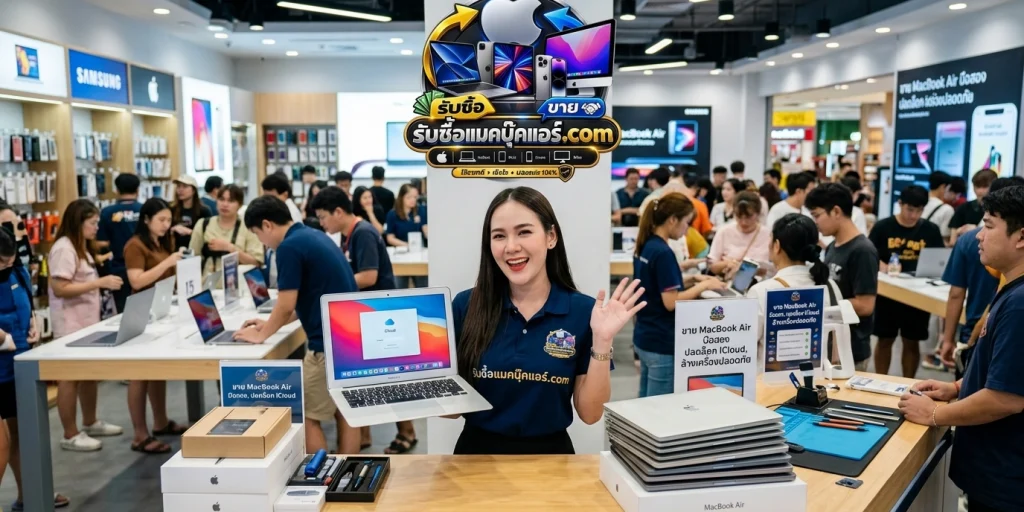 ภาพประกอบบทความ ขาย MacBook Air มือสองรวมขั้นตอนปลดล็อค iCloud ล้างเครื่องปลอดภัย และเตรียมอุปกรณ์ให้ครบ
